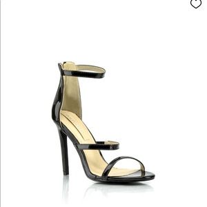 Guilty Soles Kylie Black Strappy High Heel Sandals